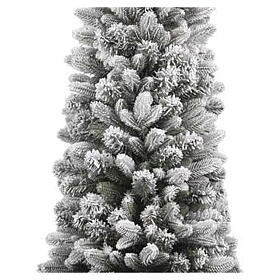 Pinetto natalizio decorativo 150 cm verde floccato vaso quadrato