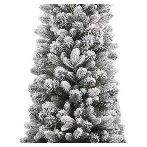 Pinetto natalizio decorativo 150 cm verde floccato vaso quadrato 2
