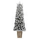 Decorative Christmas Pine Tree 150 cm Green Flocked with Square Vase s1