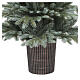 Albero Natale Pinetto verde argentato 90 cm vaso rotondo Poly PVC s3