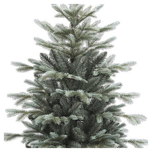 Sapin de Noël petite taille vert argenté 120 cm vase carré 2