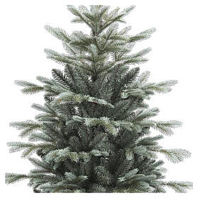 Albero di Natale pinetto verde argentato 120 cm vaso quadrato