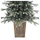 Albero di Natale pinetto verde argentato 120 cm vaso quadrato s3