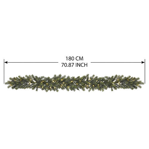 LED light garland, warm white light, 35 LEDs, 70x12 in 3