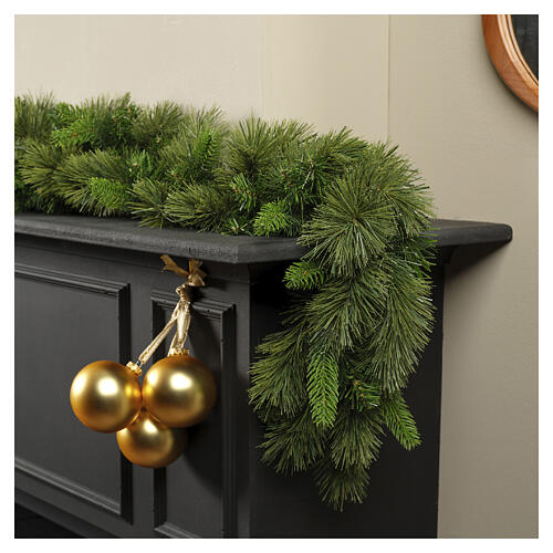 Grinalda de Natal efeito pinheiro verde 270x25 cm 2