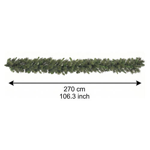 Green Christmas garland pine effect, 270x25 cm 3