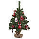 Albero di Natale mini decorato con figure natalizie 60x35 cm s1