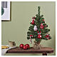 Albero di Natale mini decorato con figure natalizie 60x35 cm s2
