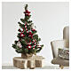 Albero di Natale mini decorato con figure natalizie 60x35 cm s4