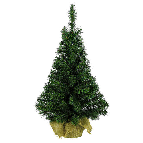 Albero di Natale mini decorato con 20 addobbi natalizi 75x40 cm 10