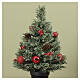 Árvore de Natal mini Cashmere com pinhas e bagas vermelhas 60x40 cm s3