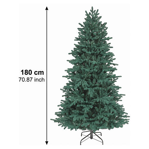 Sapin de Noël Emerald 180 cm à branches floquées PE PVC 3