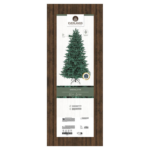 Emerald flocked green Christmas tree, 83 in, PE and PVC 6