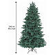 Emerald Christmas tree, 95 in, flocked emerald green, PE and PVC s3