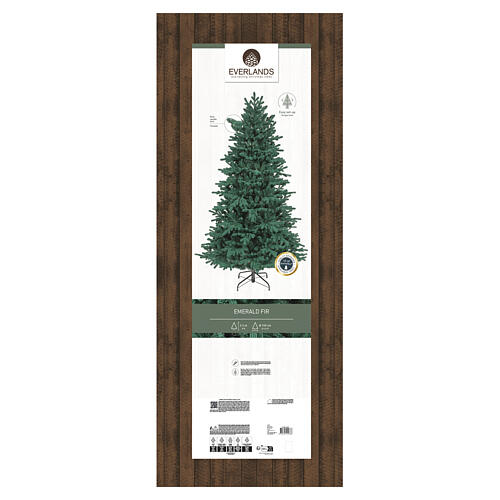 Abete artificiale Emerald 240 cm floccato verde smeraldo PE PVC 7