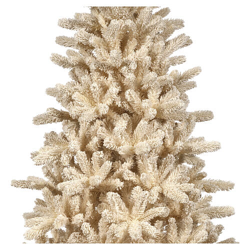 Cosy Fir flocked cream-white Christmas tree, 70 in, PE and PVC 4