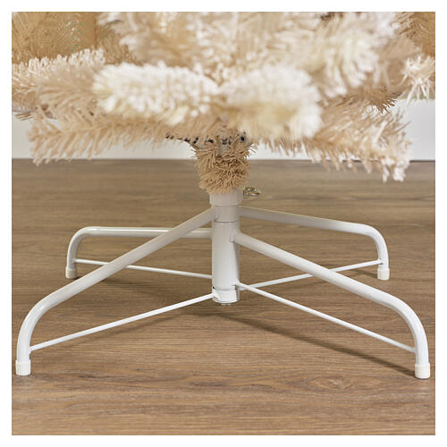 Cosy Christmas tree, cream white, flocked foliage, 95 in, PE and PVC 5