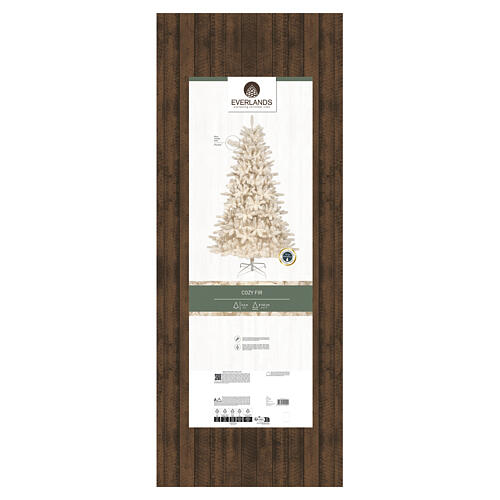Albero di Natale Cozy bianco crema con chioma floccata 240 cm PE PVC 6