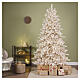 Albero di Natale Cozy bianco crema con chioma floccata 240 cm PE PVC s2