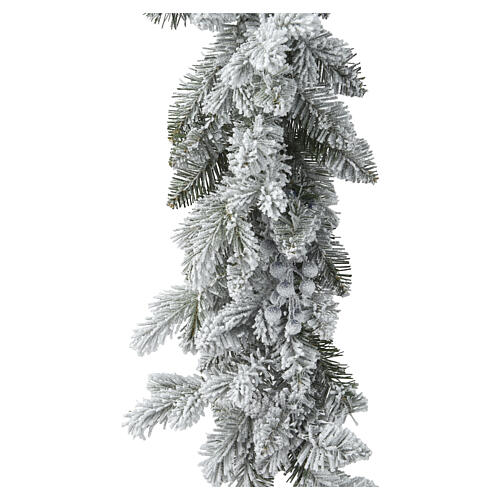 Artificial Snowy Christmas Garland with Snow-Effect Branches, 270x25 cm 4