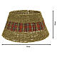 Cobertura para base de árvore de Natal trançada com faixa tartan para árvores até 240 cm 30x70 cm s3