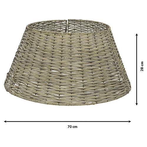 Anello copribase albero di Natale salice grigio per alberi fino a 240 cm 30x70 cm 3