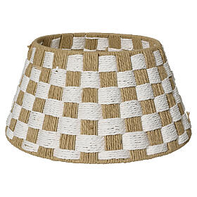 Woven cover for Christmas tree base, 100% FSC, for trees up to 95 in, 12x28 in