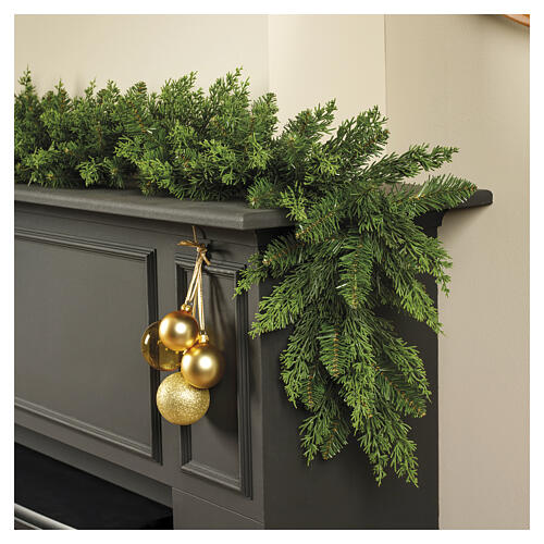 Ghirlanda natalizia in cedro artificiale per interno ed esterno 270 cm 2