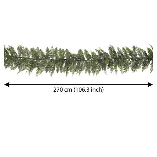 Ghirlanda natalizia in cedro artificiale per interno ed esterno 270 cm 3