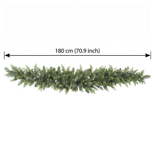 Ramo pendente natalizio in cedro artificiale per interno ed esterno 180 cm 3