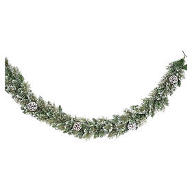 Victoria frosted-effect indoor Christmas garland, 105 in