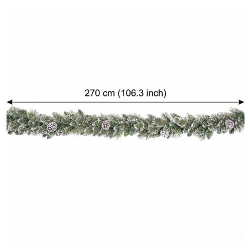 Victoria frosted-effect indoor Christmas garland, 105 in 3