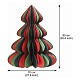 Albero decorativo tridimensionale in carta FSC 100% rosso verde 90x70 cm s3