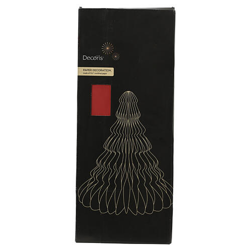 Albero decorativo tridimensionale in carta FSC 100% champagne oro glitter 60x50 cm 4
