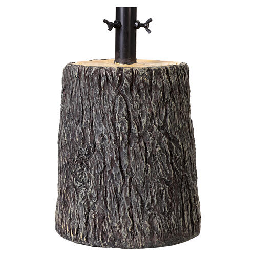 Base albero Natale tronco effetto corteccia 35x25 cm per alberi 120-180 cm 6