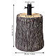 Base albero Natale tronco effetto corteccia 35x25 cm per alberi 120-180 cm s3