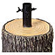 Base albero Natale tronco effetto corteccia 35x25 cm per alberi 120-180 cm s4