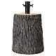 Base albero Natale tronco effetto corteccia 35x25 cm per alberi 120-180 cm s6