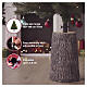 Tapered painted log Christmas tree base, 19.7x12.2 in, for 59.1-70.9 in trees s2
