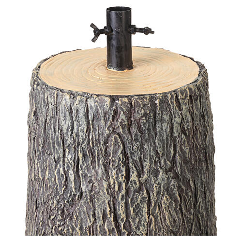 Base albero Natale tronco dipinto 50x30 cm per alberi 150-180 cm 4