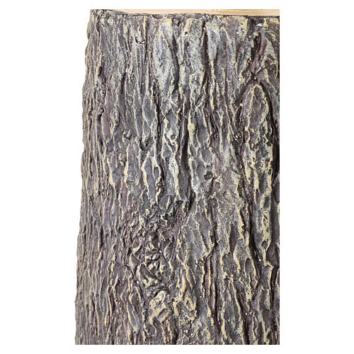 Base albero Natale tronco alto effetto corteccia 60x35 cm per alberi 150-200 cm 5