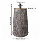 Base albero Natale tronco alto effetto corteccia 60x35 cm per alberi 150-200 cm s3