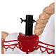 Base albero Natale cavallino bianco dipinto con sella rossa 50x50x25 cm per alberi 120-180 cm s5