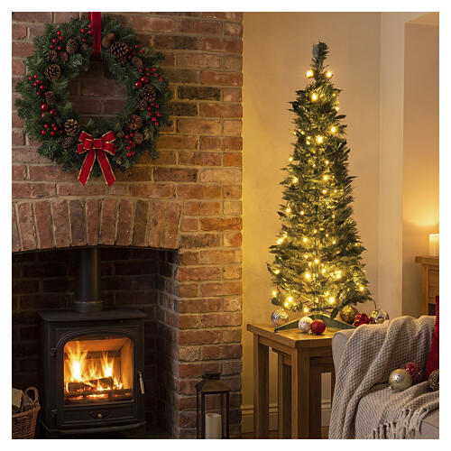 POP-UP Christmas tree, 35 in, with 100 warm white/multicolour LEDs 2