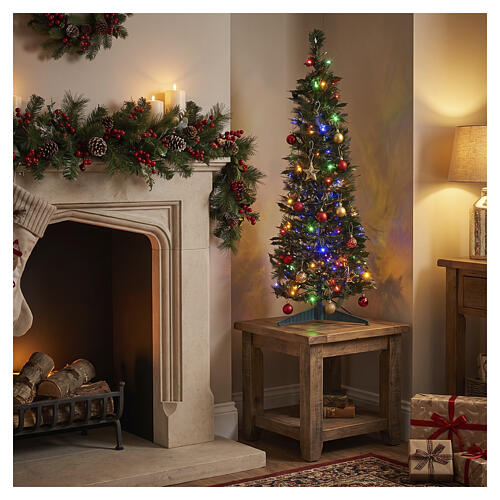 Árvore de Natal 90 cm POP-UP com 100 LEDs branco quente multicolor 4