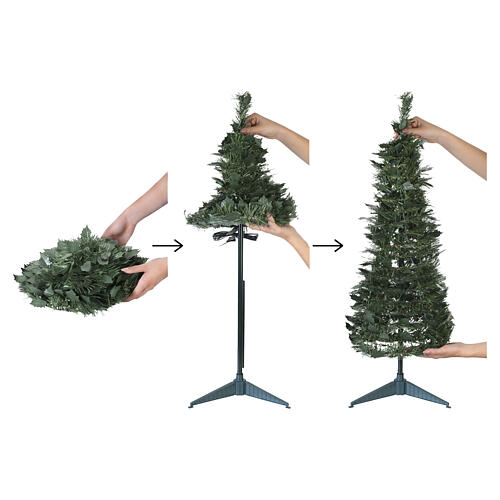Árvore de Natal 90 cm POP-UP com 100 LEDs branco quente multicolor 6