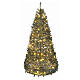 Slim 60 in POP-UP prelit Christmas tree with 200 warm white or multicolour LEDs s1