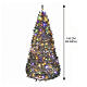 Slim 60 in POP-UP prelit Christmas tree with 200 warm white or multicolour LEDs s3