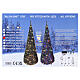 Sapin de Noël POP-UP slim 150 cm avec 200 LEDs blanc chaud et multicolores s9