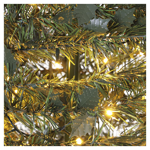 Pop up artificial Christmas tree, 70 in, flocked branches, 250 LEDs 5